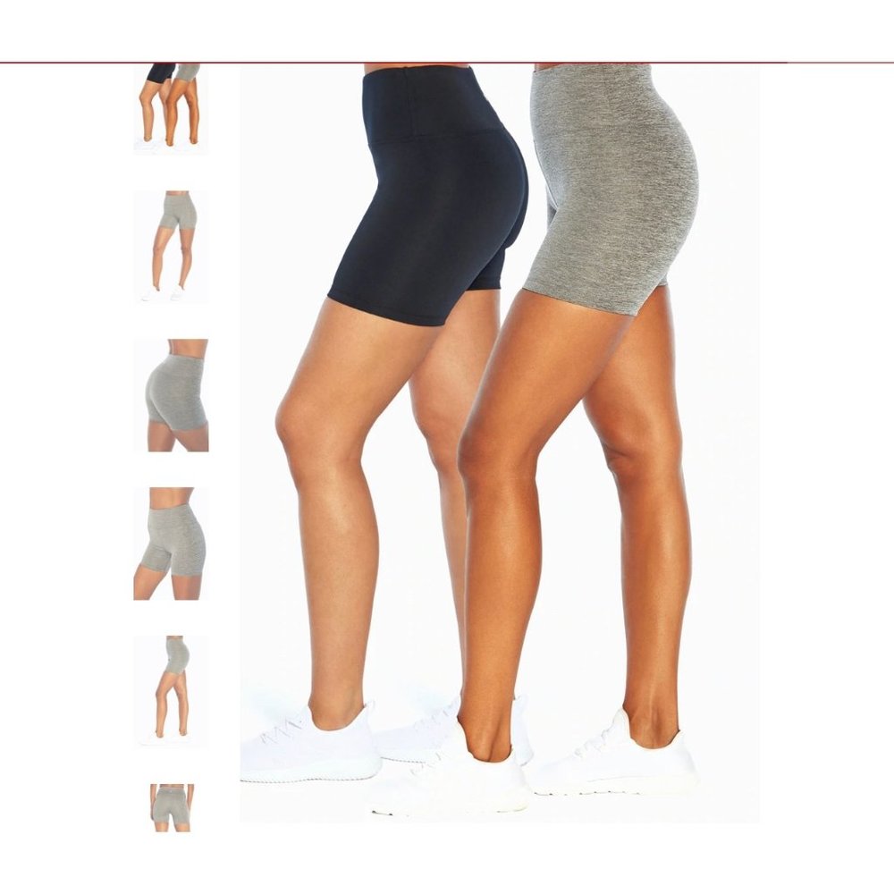 Bally total fitness 5” high‎ rise bike shorts set size L.